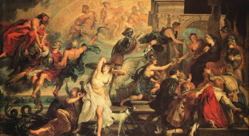A Apoteose de Henrique IV e a Proclamação da Regência de Maria de Médicis de Peter Paul Rubens