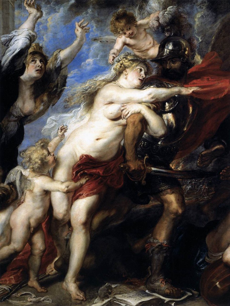 As conseqüências da guerra (detalhe) de Peter Paul Rubens