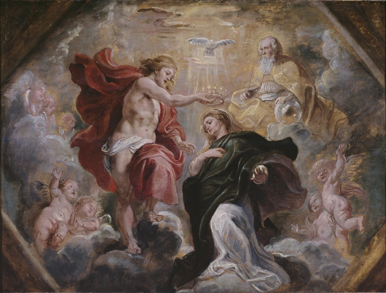 A coroação da virgem, c.1613 de Peter Paul Rubens