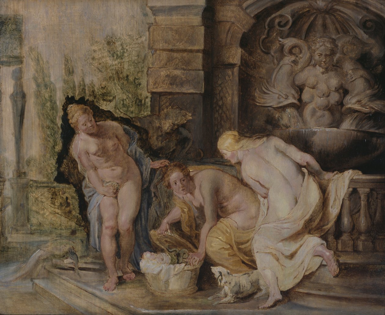 As Filhas de Cecrops descobriram Erichthonius c.1615 de Peter Paul Rubens