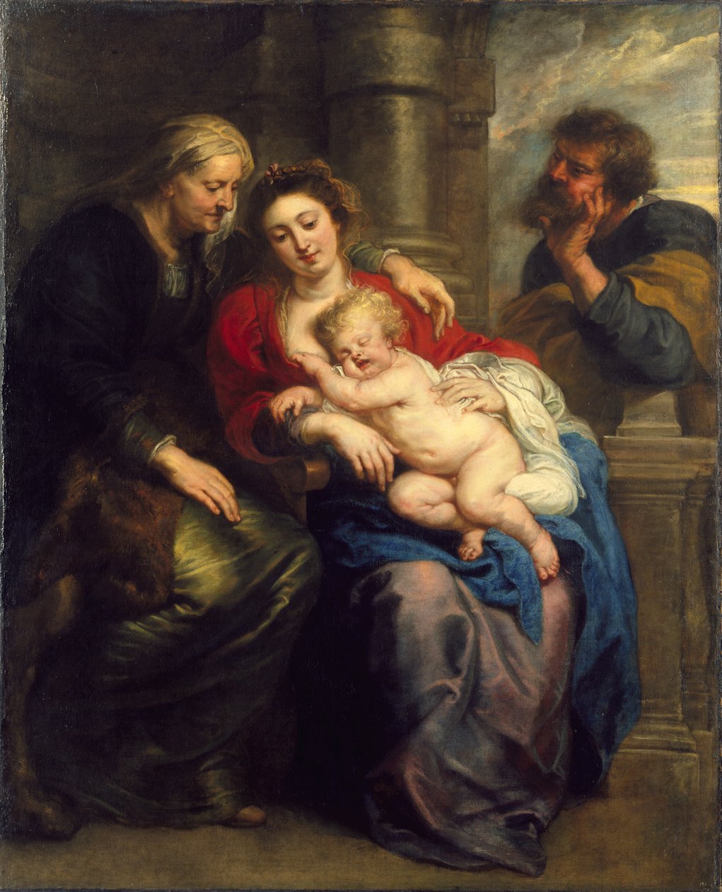 A Sagrada Família com Santa Ana, c.1630-1635 de Peter Paul Rubens