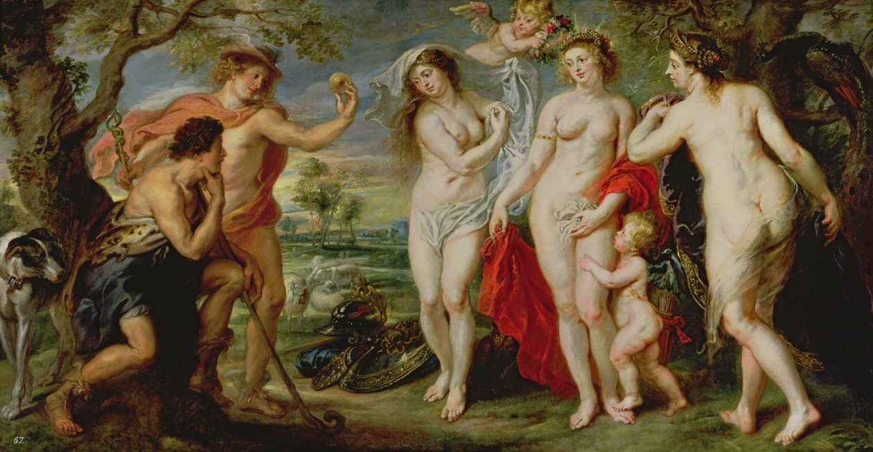 O julgamento de Paris, 1639 de Peter Paul Rubens