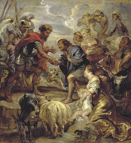 A reconciliação de Jacó e Esaú de Peter Paul Rubens