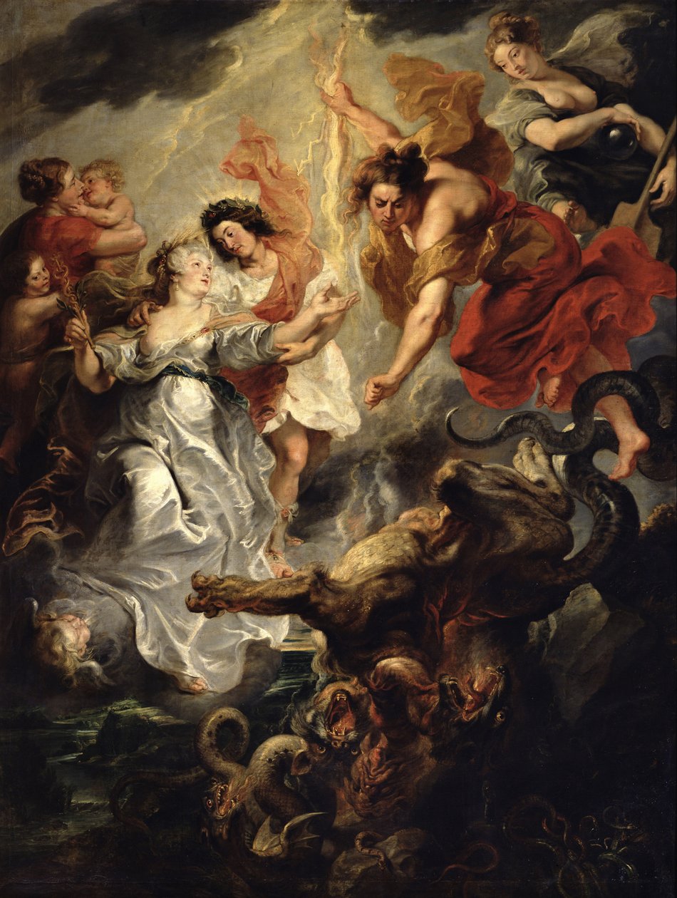 A Reconciliação de Maria de Médicis e seu filho, 15 de dezembro de 1621, 1621-25 de Peter Paul Rubens