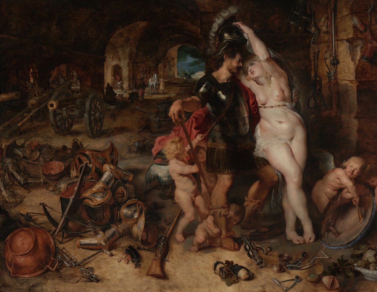 O retorno da guerra - Marte desarmado por Vênus de Peter Paul Rubens
