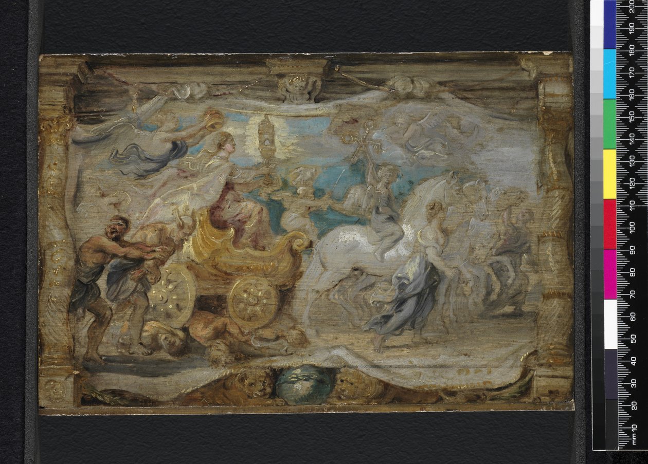 Triumph da Eucaristia sobre a ignorância e Igreja Cegueira dos Triumphans Sagrada Eucaristia, c.1625-26 de Peter Paul Rubens