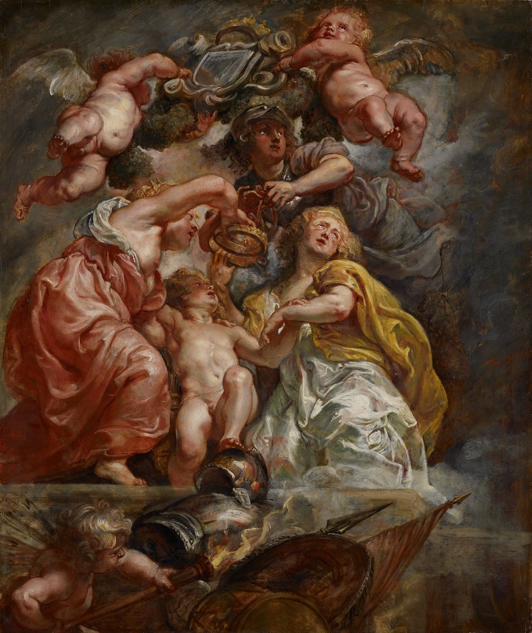 A União da Inglaterra e da Escócia (Charles I como o Príncipe de Gales) de Peter Paul Rubens