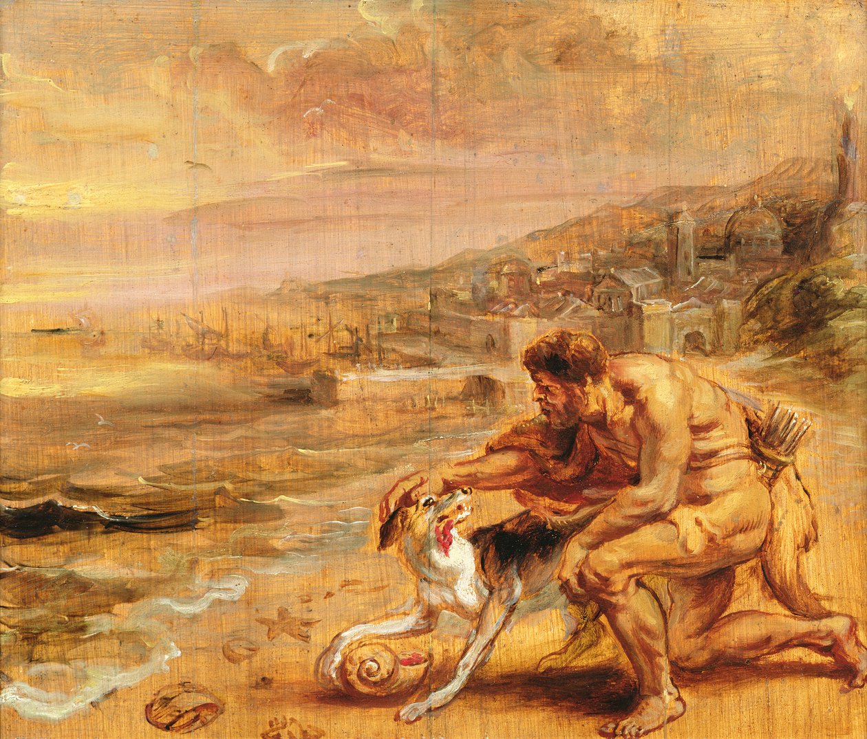 A descoberta da púrpura, c.1636 (óleo sobre madeira) de Peter Paul Rubens