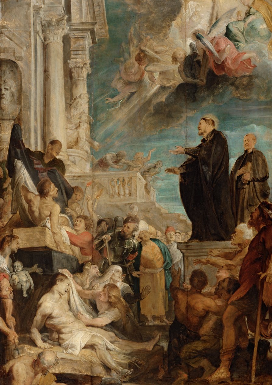 Os milagres de São Francisco Xavier, Modello de Peter Paul Rubens