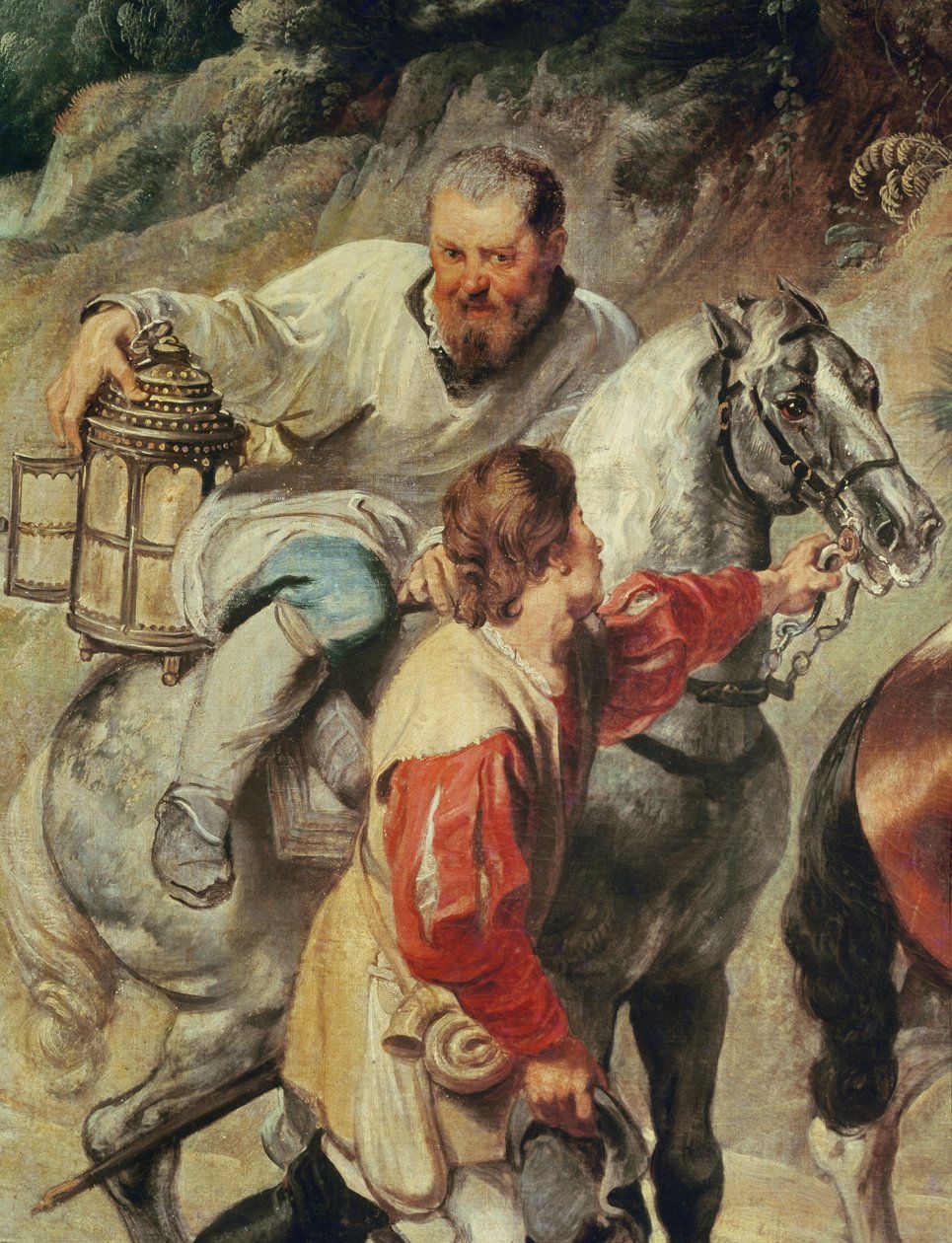 O sacristão acompanhando o sacerdote levando a eucaristia a um moribundo, antes de 1630 de Peter Paul Rubens