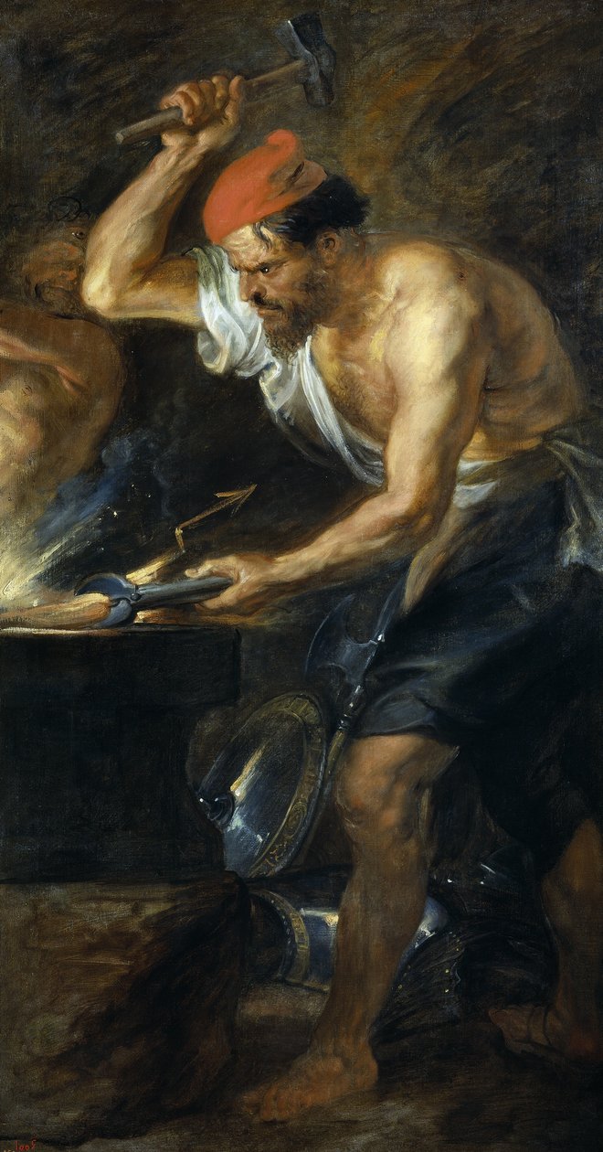 Vulcan forjando os raios de Júpiter de Peter Paul Rubens