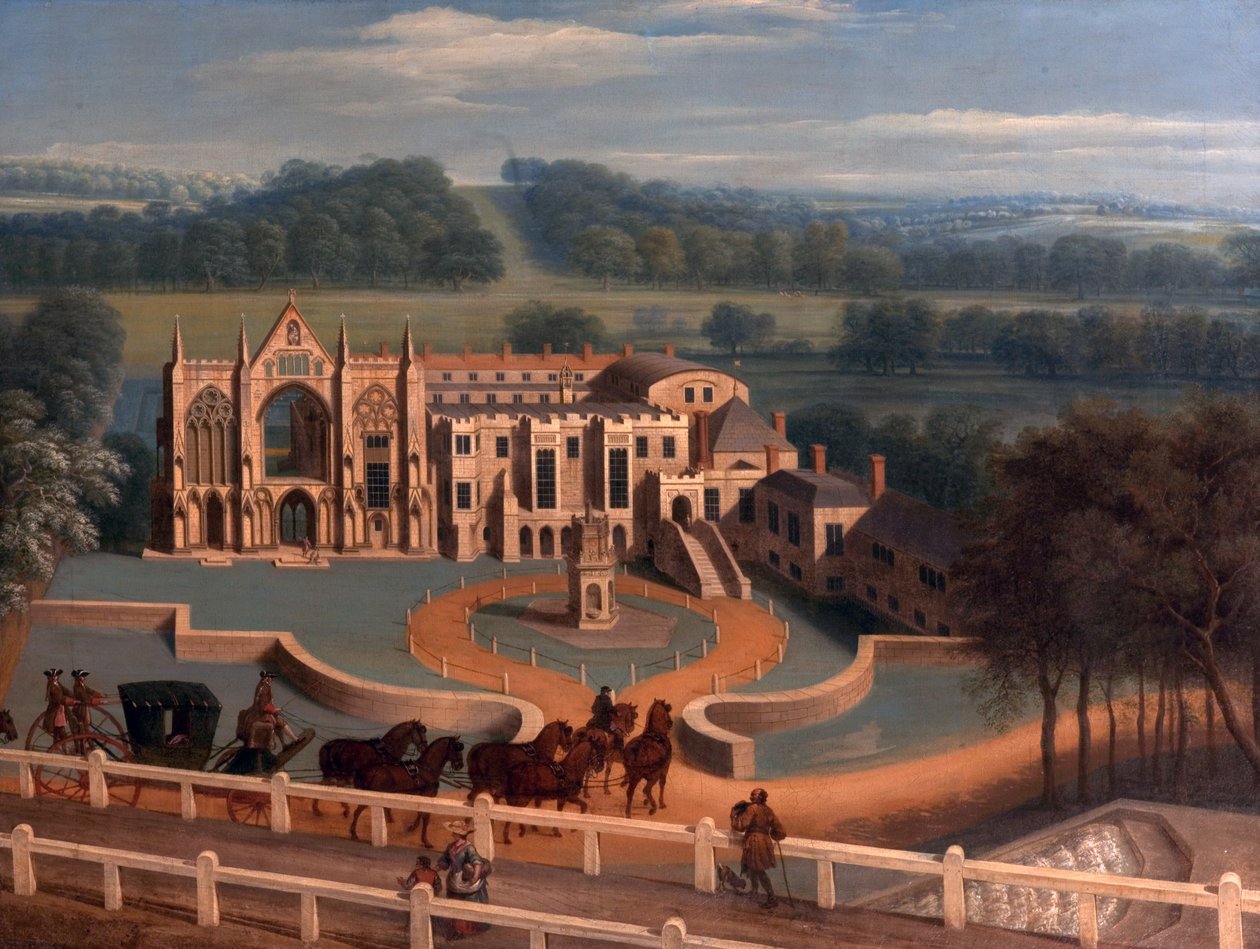 Abadia de Newstead, Nottinghamshire, aspecto ocidental, 1730 de Peter Tillemans