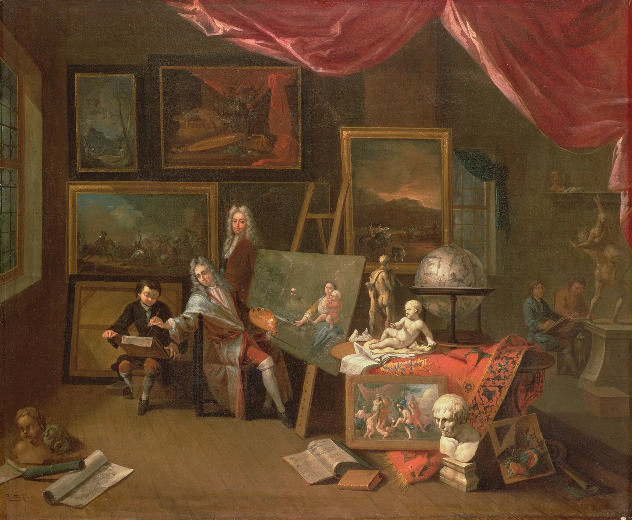 O estúdio do artista de Peter Tillemans