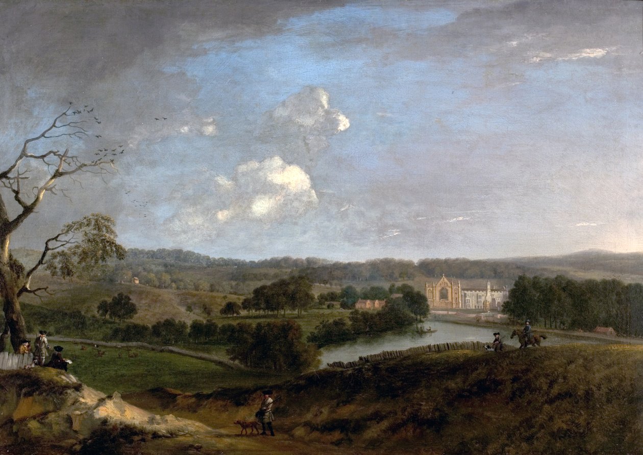 Vista oeste da Abadia de Newstead, Nottinghamshire, 1726 de Peter Tillemans