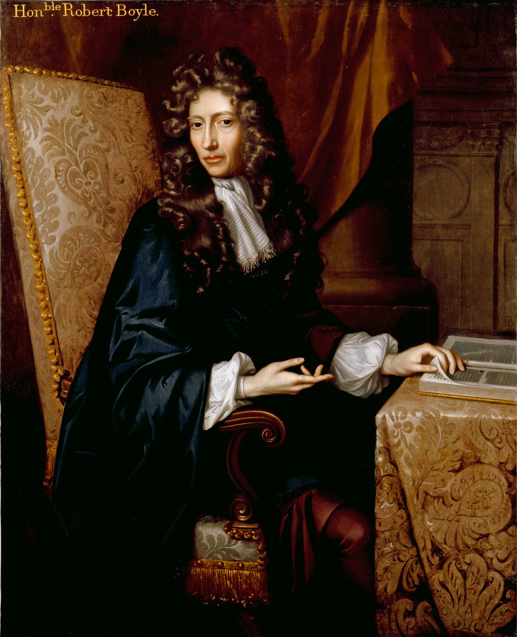 Retrato do Hon. Robert Boyle, c.1689 (óleo sobre tela) de Peter (school of) Lely
