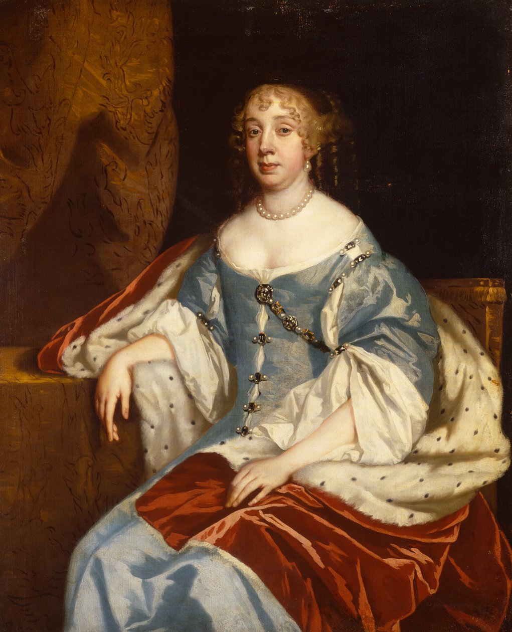 Retrato de Anne Lady Rivers (óleo sobre tela) de Peter (studio of) Lely
