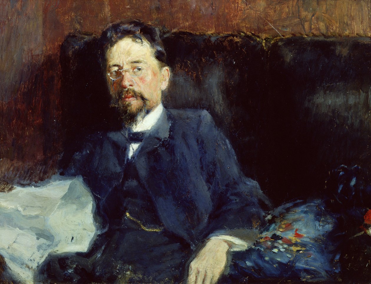 Retrato de Anton Chekhov (1860-1904) 1902 de Peter Alexandrovich Nilus