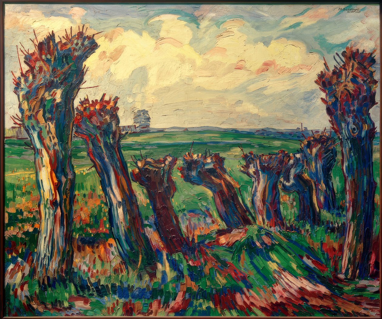Paisagem com salgueiros de Peter August Böckstiegel