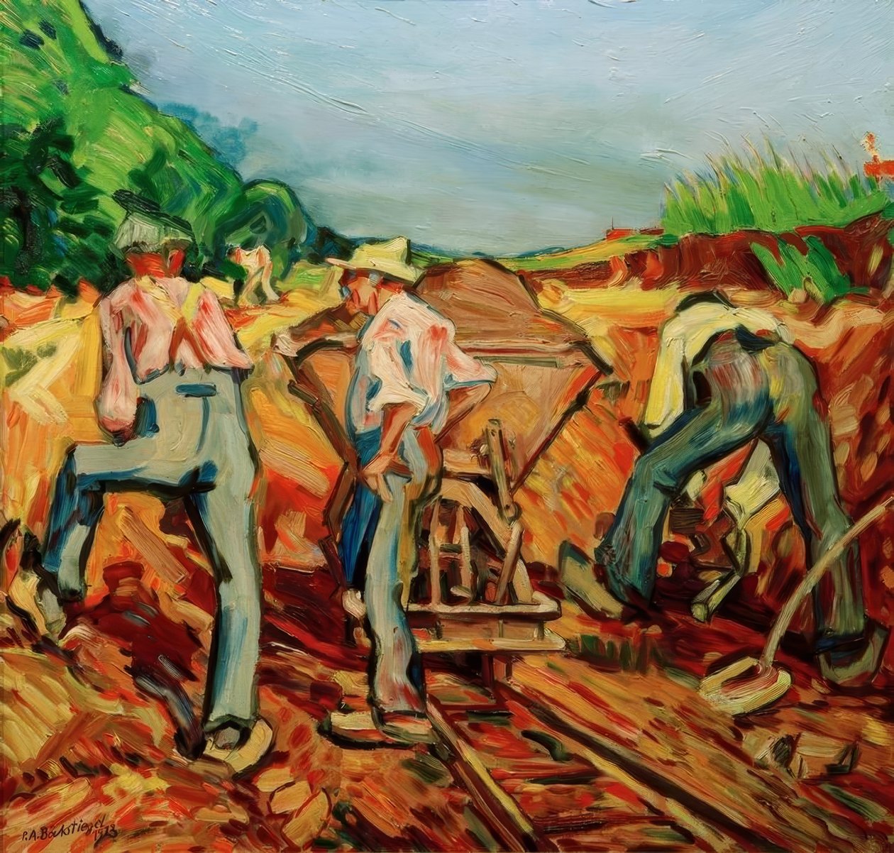 mineiro de barro de Peter August Böckstiegel