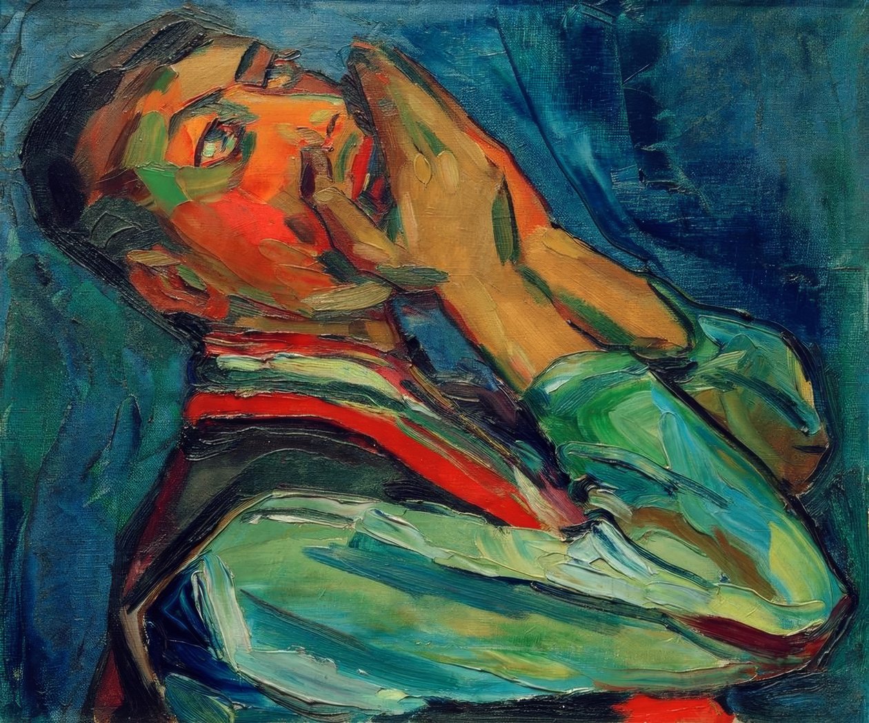 Mundharmonikaspieler de Peter August Böckstiegel
