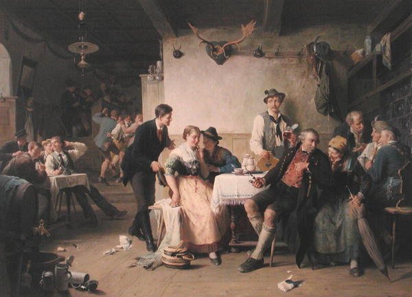 Convite para Dançar (óleo sobre tela) de Peter Baumgartner