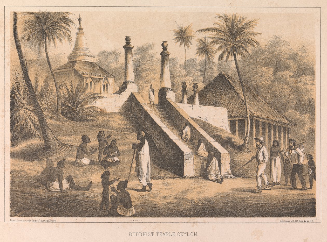 Templo Budista, Ceilão de Peter Bernhard Wilhelm Heine