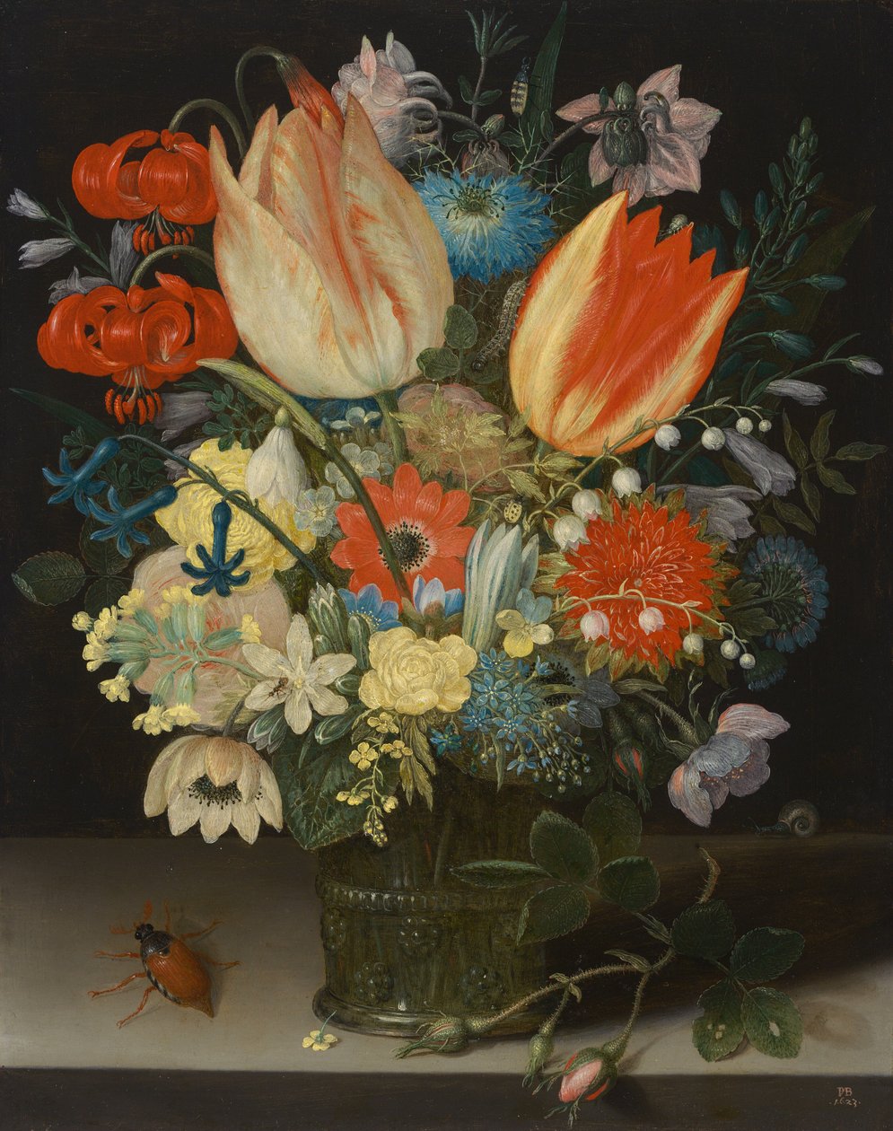 Natureza morta com tulipas, 1623. de Peter Binoit