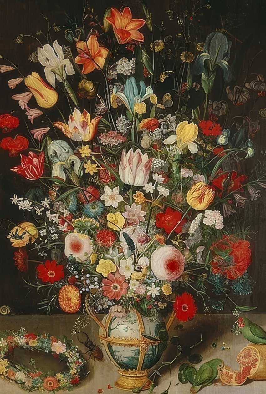 Vaso com flores. Por volta de 1620 de Peter Binoit
