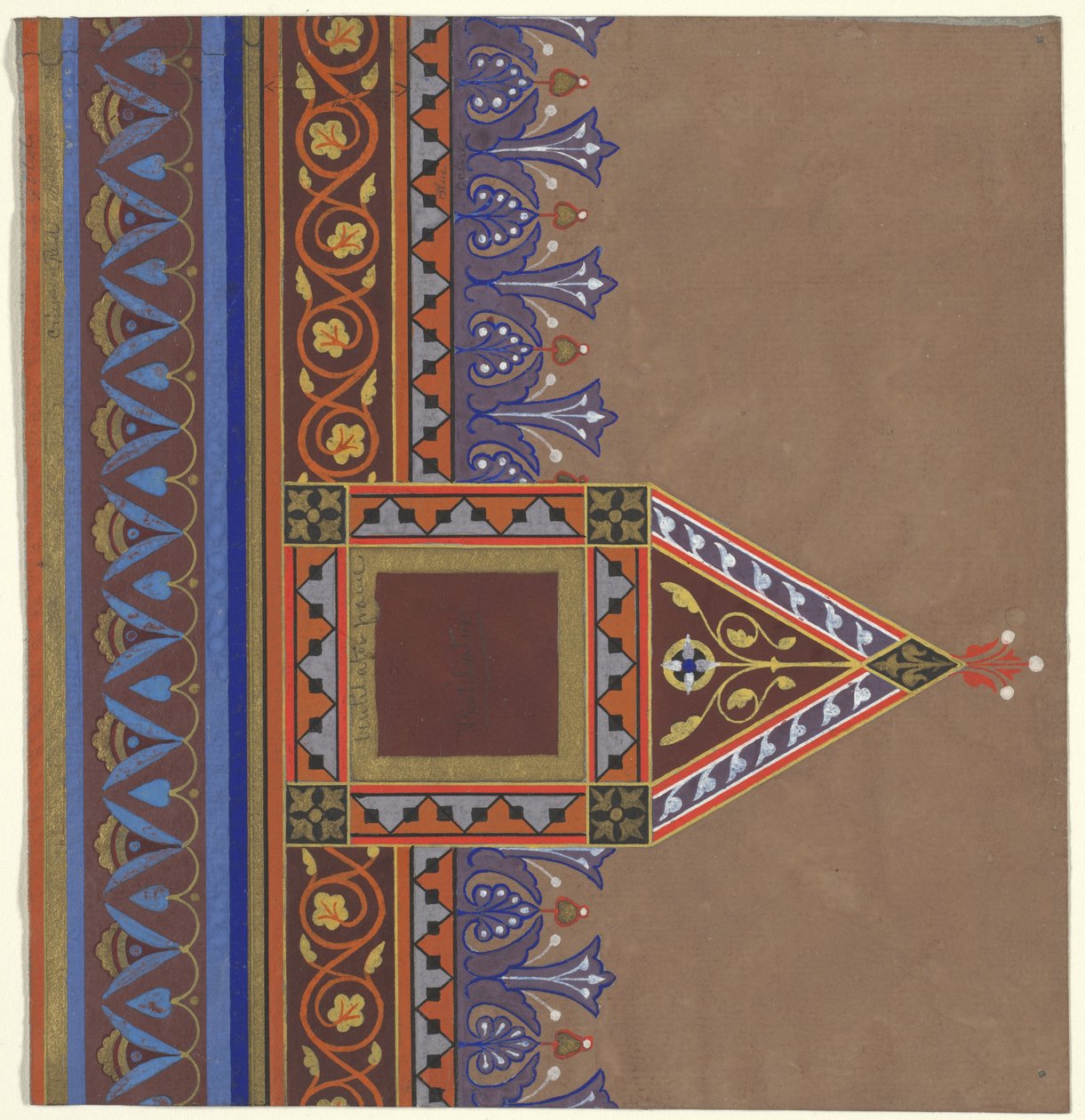 Projeto de decoração para a Biblioteca do Brooklyn, 1868-69 de Peter Bonnett Wight