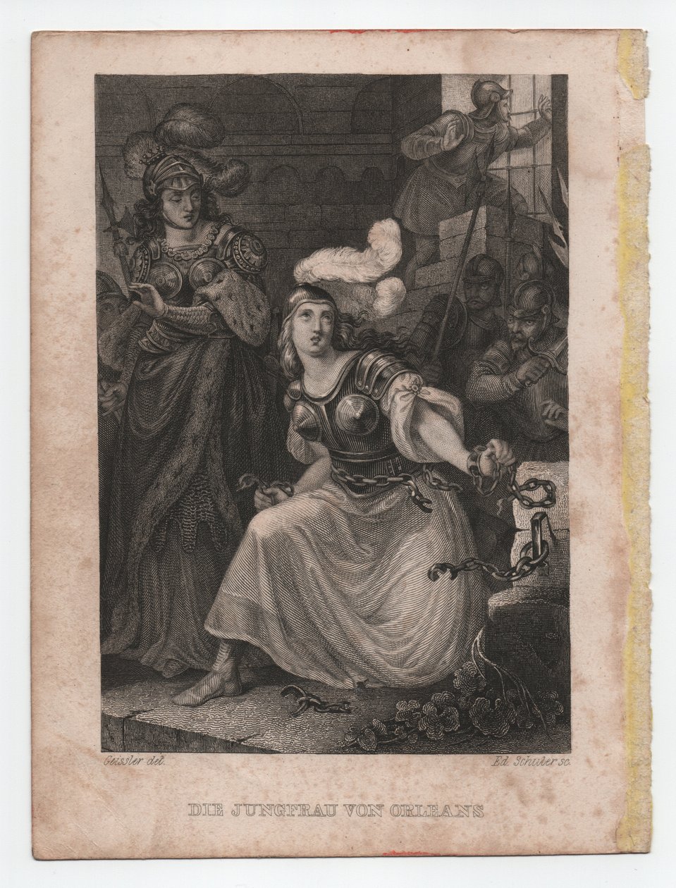 A Dama de Orleães, ca. 1840 (gravura) de Peter Carl Geissler