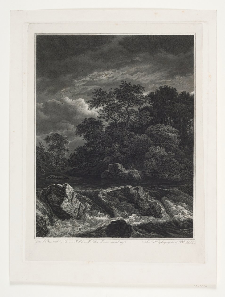 paisagem com cachoeira de Peter Christian Schøler