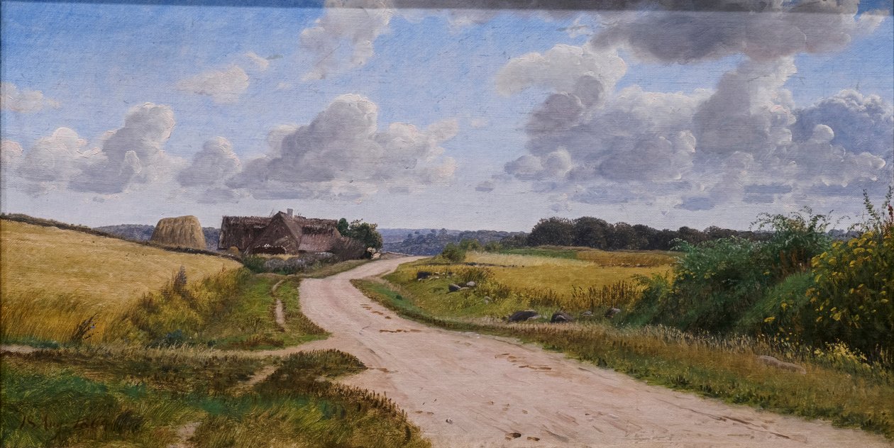 Estrada rural na Zelândia de Peter Christian Skovgaard