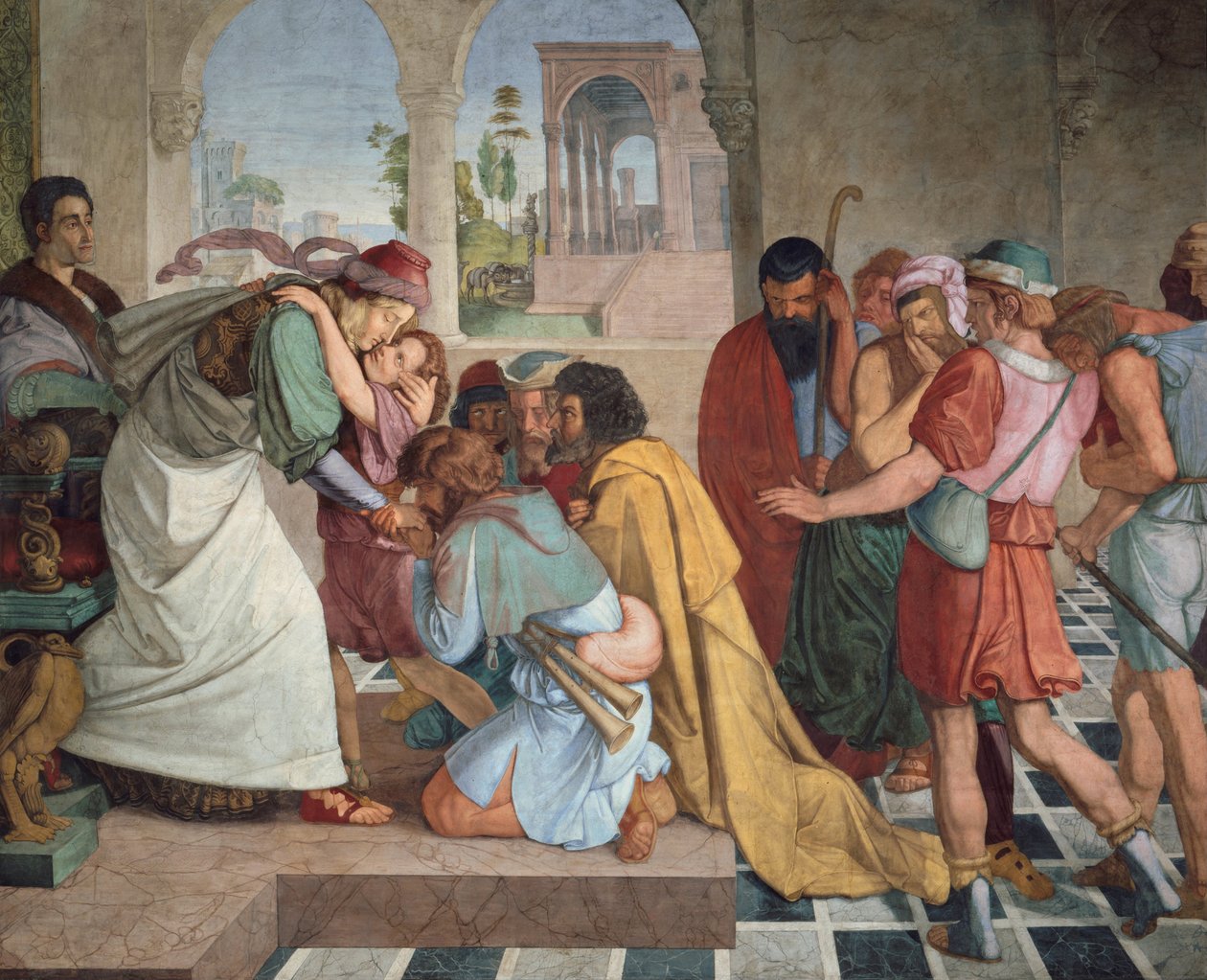 Joseph revela-se a seus irmãos, 1817 de Peter Cornelius von