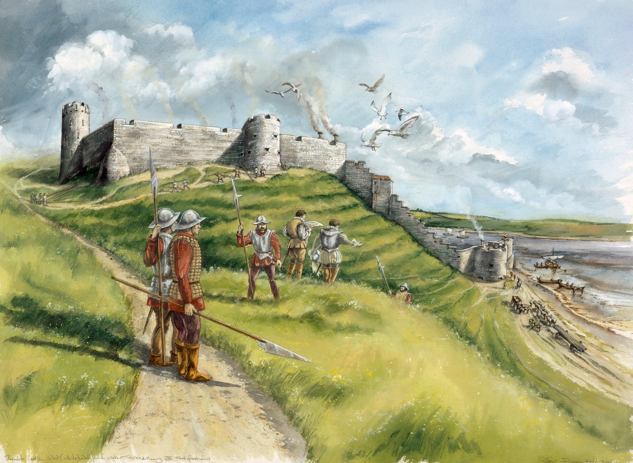 Castelo de Berwick, século 16, c1990-2010 de Peter Dunn