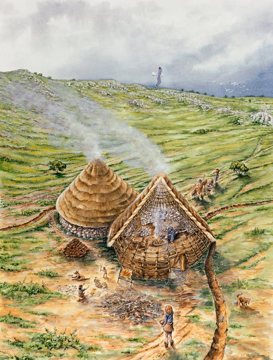 Brean Down, c3200-600 aC, c1990-2010 de Peter Dunn