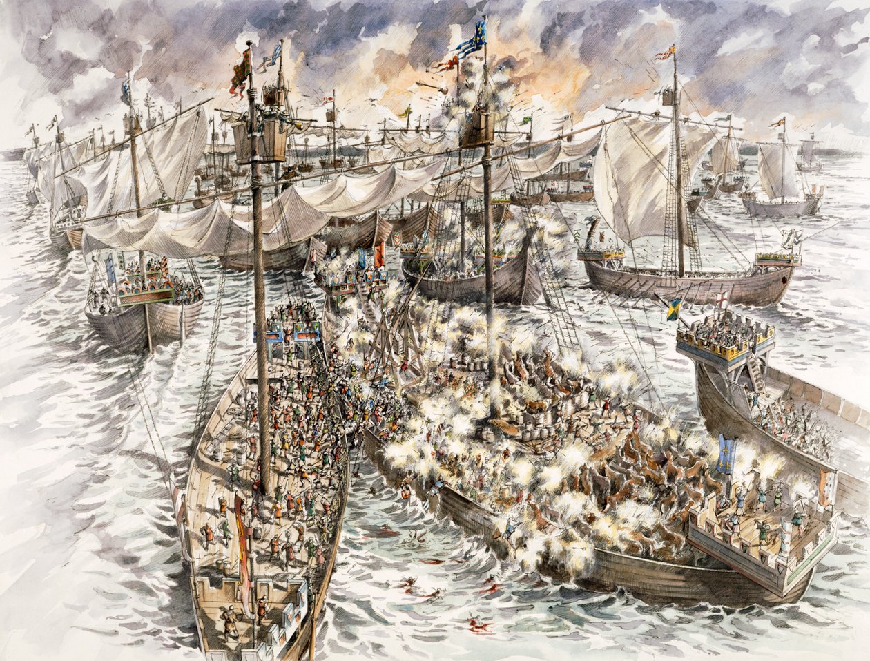 Cerco ao Castelo de Dover, 1216, c1990-2010 de Peter Dunn