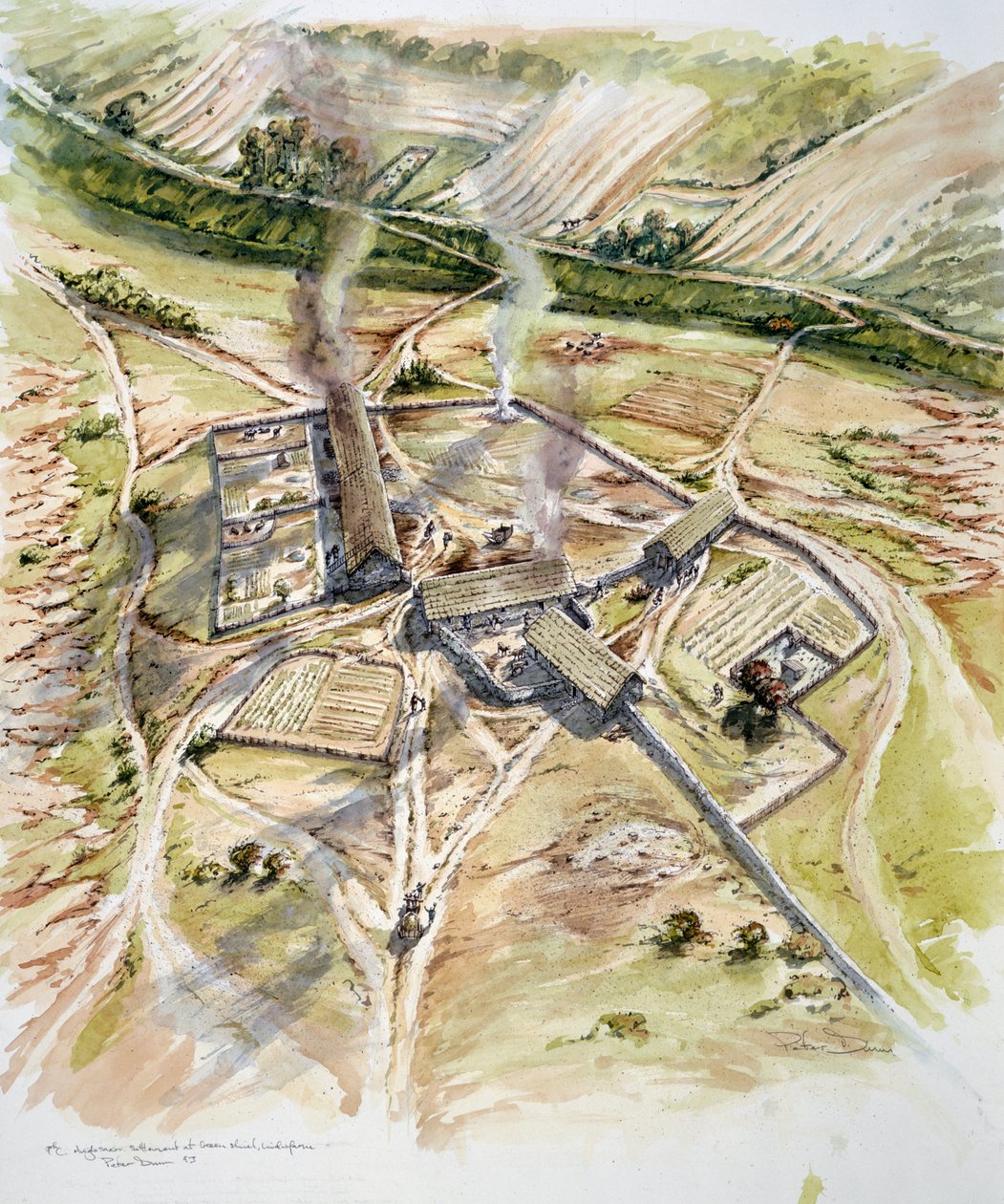 Greenshiel, Lindisfarne, Ilha Sagrada, Northumberland, século IX 1993-2005 de Peter Dunn