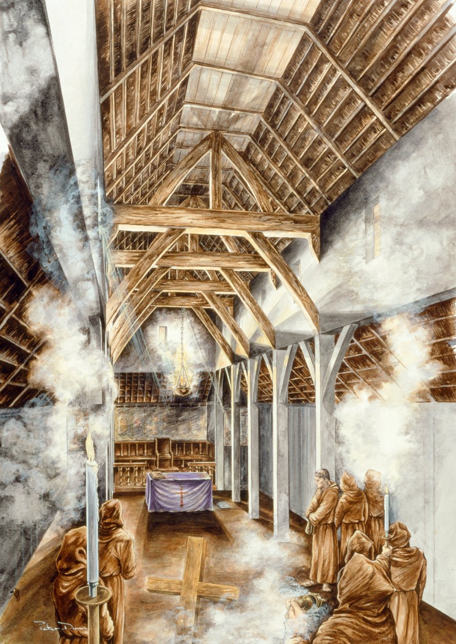 Lindisfarne Priory, c652AD, c1990-2010 de Peter Dunn