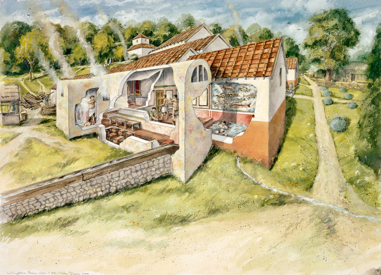 Lullingstone Roman Villa, século 4, c1990-2010 de Peter Dunn