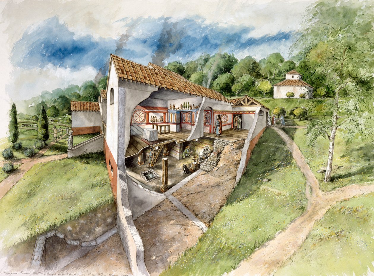 Lullingstone Roman Villa, século 4, c1990-2010 de Peter Dunn