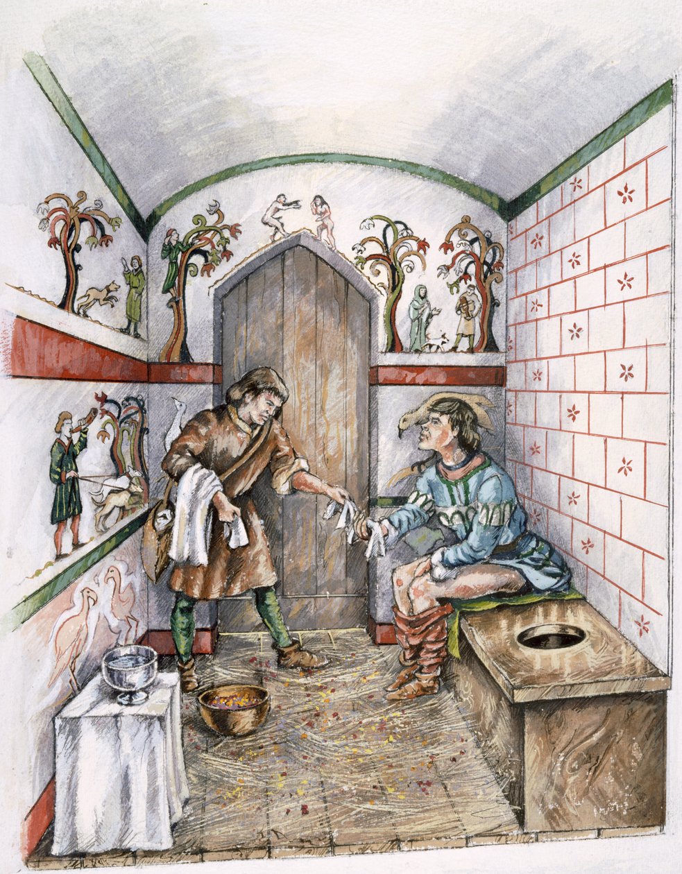 Latrina medieval, c1350, c1990-2010 de Peter Dunn