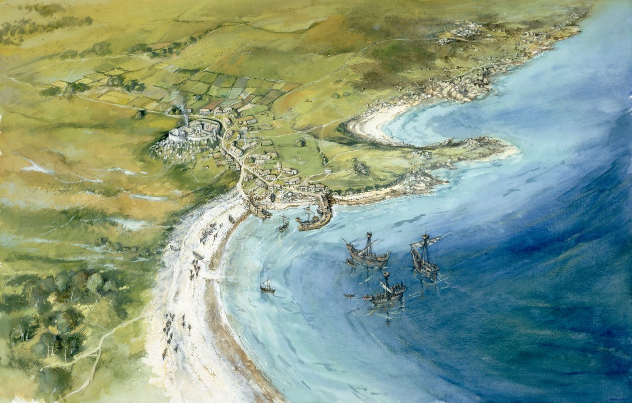 Cidade Velha, Ilhas Scilly, século XIV, c1990-2010 de Peter Dunn