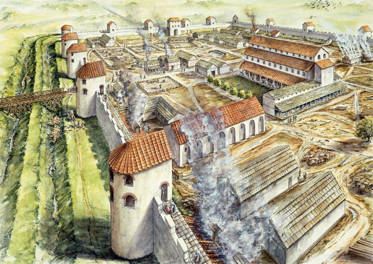 Castelo de Portchester, AD345, c1990-2010 de Peter Dunn
