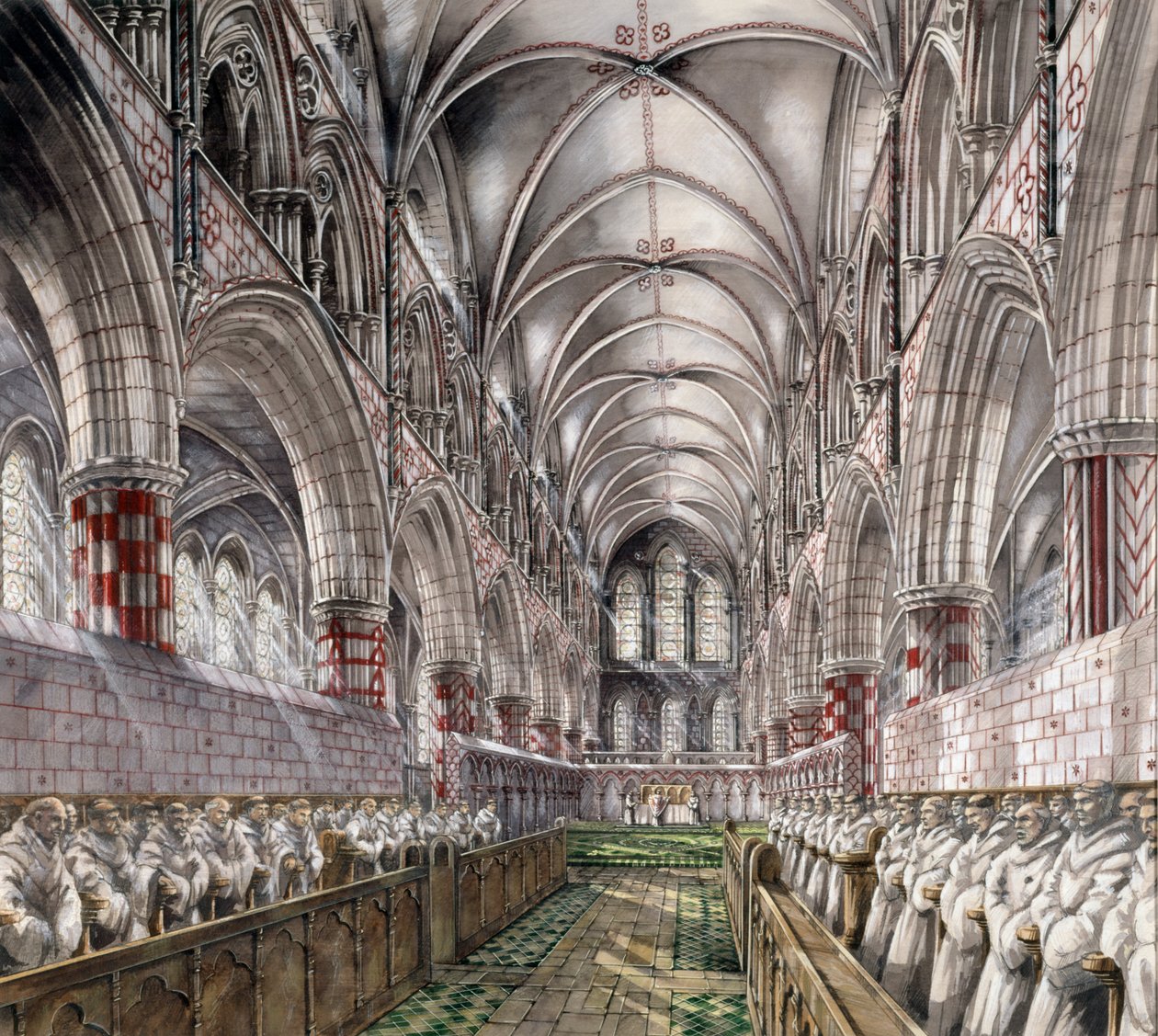 Abadia de Rievaulx, século 13, c1990-2010 de Peter Dunn