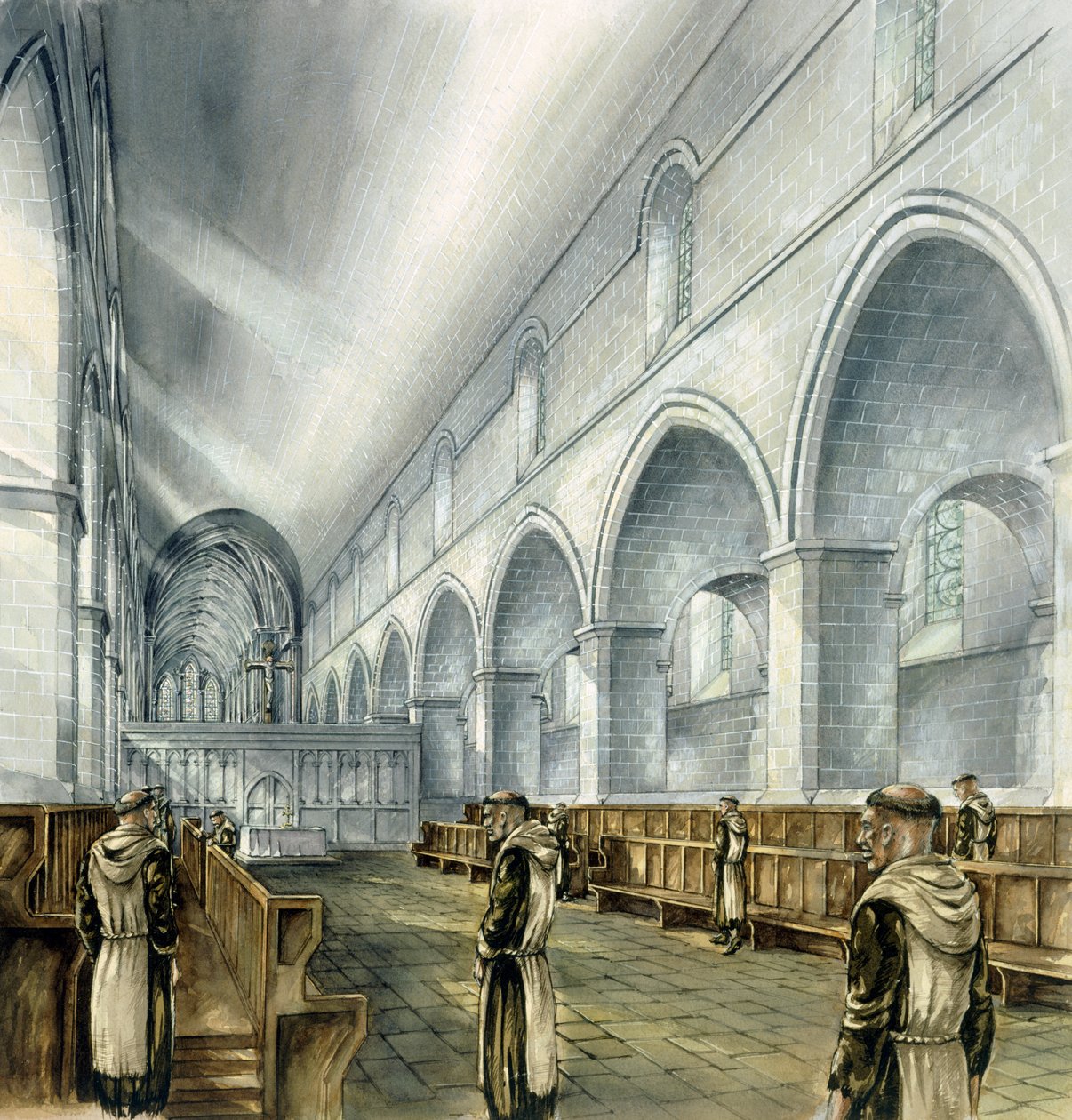 Abadia de Rievaulx, século 13, c1990-2010 de Peter Dunn
