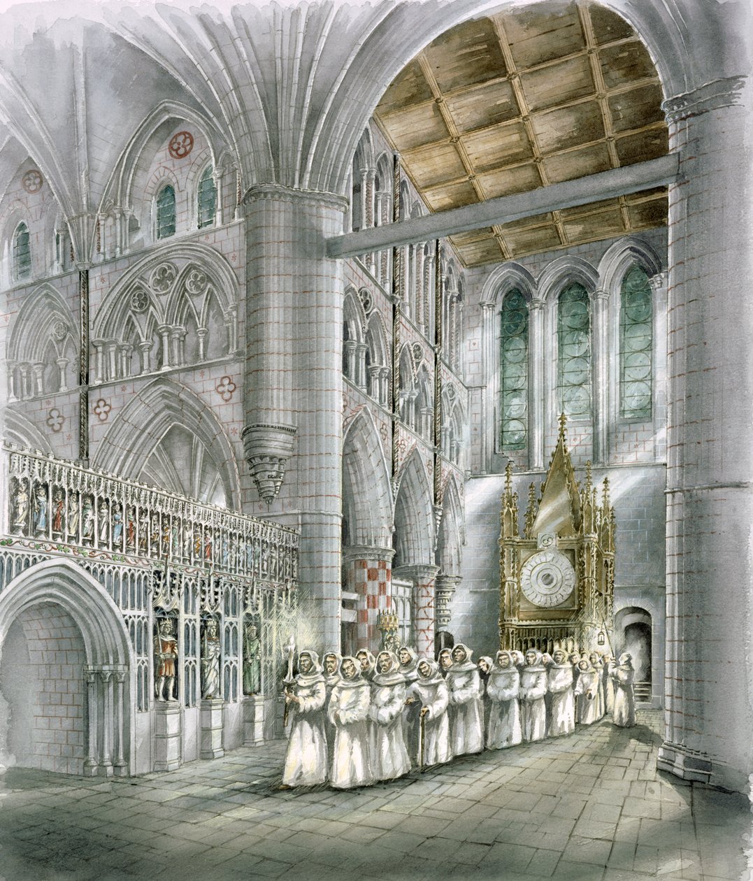 Abadia de Rievaulx, século XV, c1990-2010 de Peter Dunn