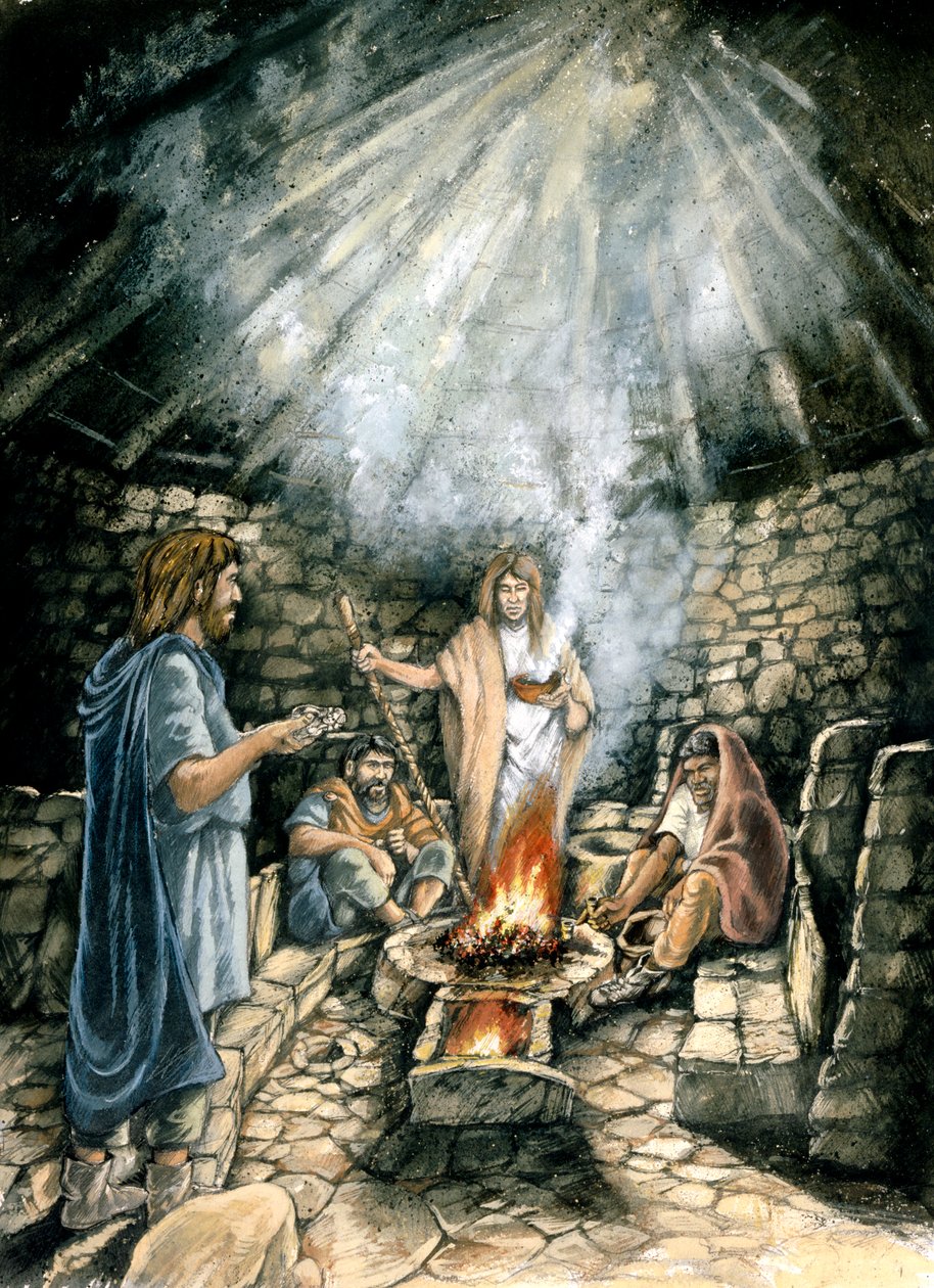 Santuário em Nornour, Ilhas Scilly, século 3, c1990-2010 de Peter Dunn