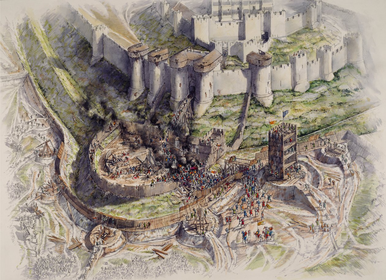 Cerco do Castelo de Dover, Kent, 1216 c1995-c2006. de Peter Dunn