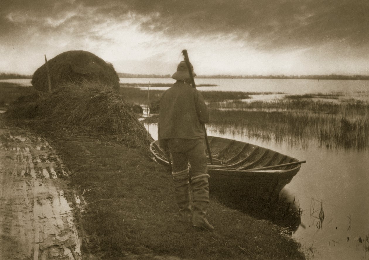 Marsh Man a caminho de cortar Schoof-stuff, c.1886 de Peter Emerson und Thomas Goodall