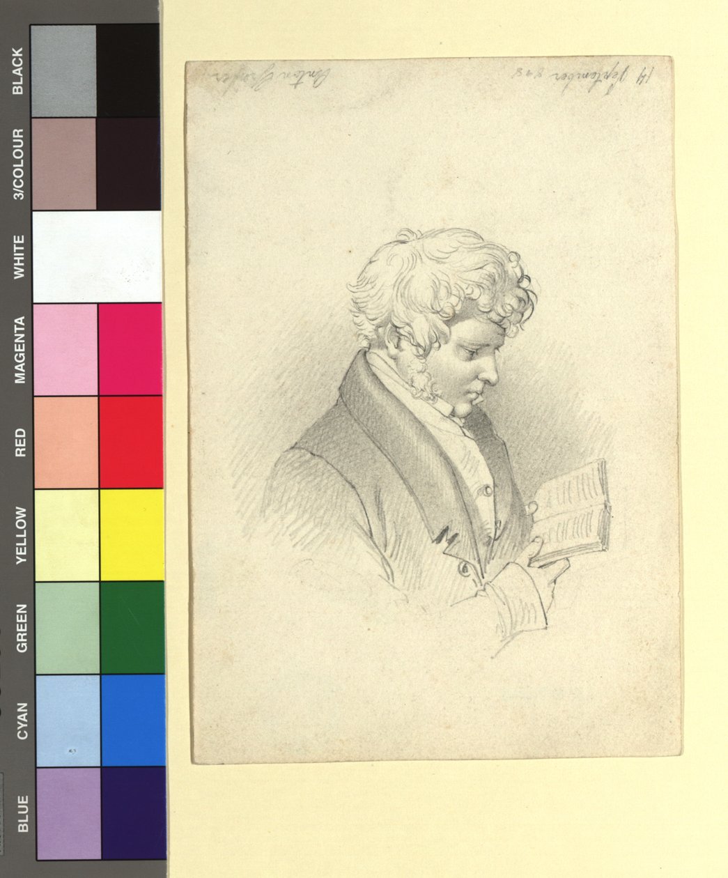 Anton Gräffer (1786-1852), escritor de música, compositor, guitarrista de Peter Fendi